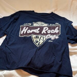 Hard Rock Cafe Navy Blue Short Sleeve Tee